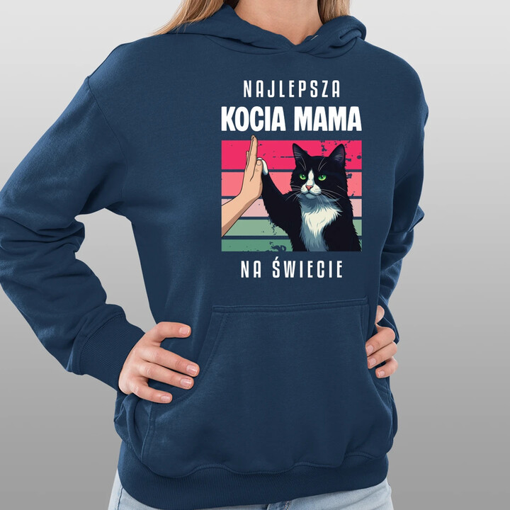 Najlepsza kocia mama na świecie - damska bluza na prezent