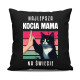 Najlepsza kocia mama na świecie - czarna poduszka na prezent