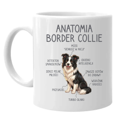 Anatomia border collie - kubek na prezent