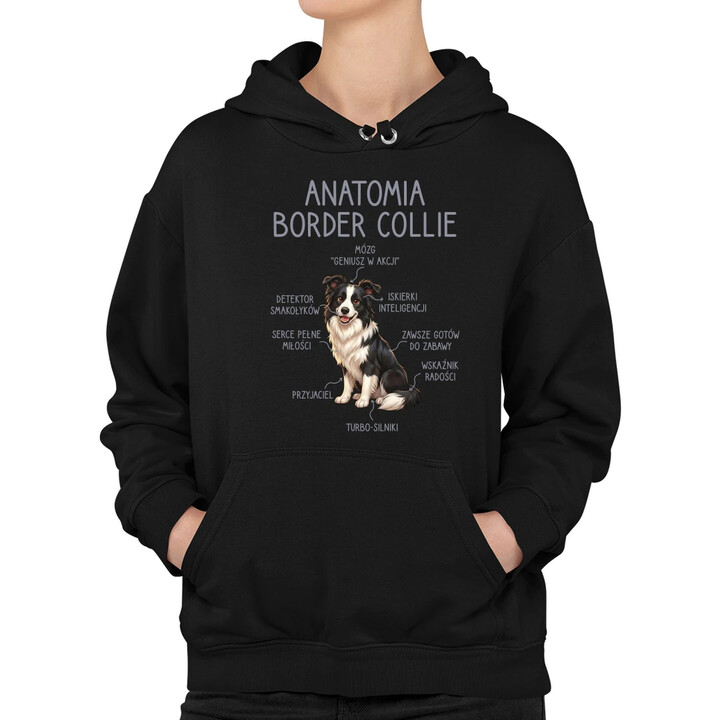 Anatomia border collie - damska bluza na prezent