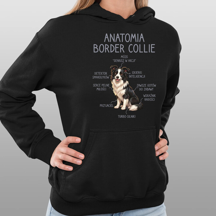 Anatomia border collie - damska bluza na prezent