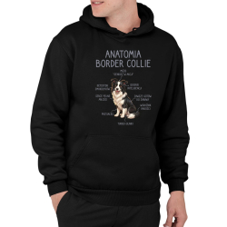 Anatomia border collie - męska bluza na prezent