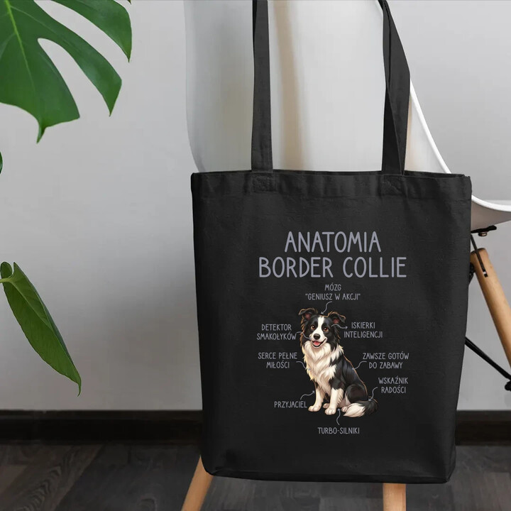 Anatomia border collie - torba na prezent