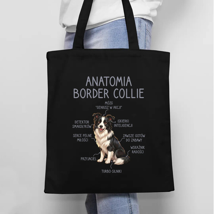 Anatomia border collie - torba na prezent