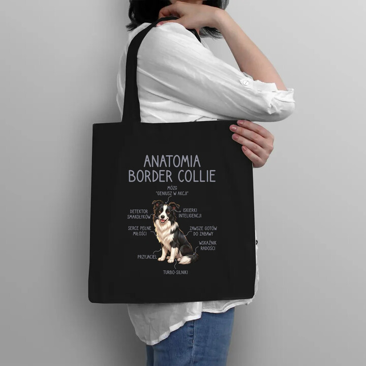 Anatomia border collie - torba na prezent