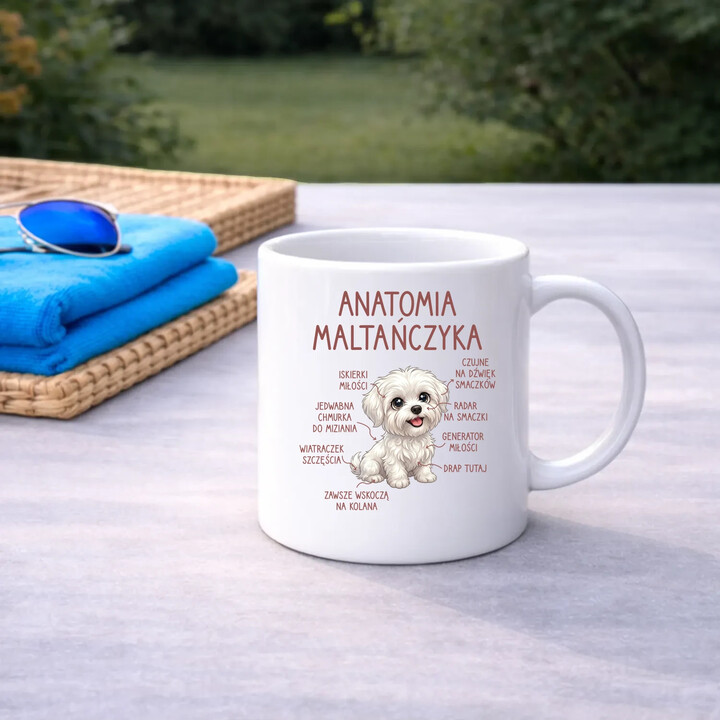 Anatomia maltańczyka - kubek na prezent