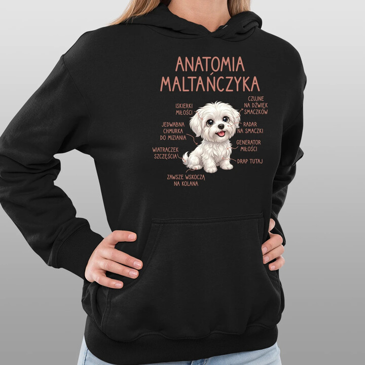 Anatomia maltańczyka - damska bluza na prezent