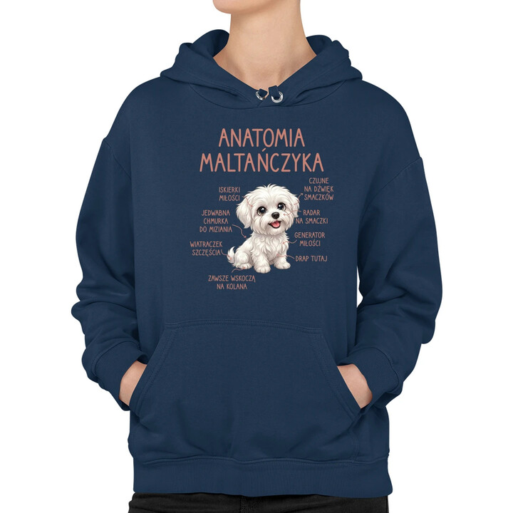 Anatomia maltańczyka - damska bluza na prezent
