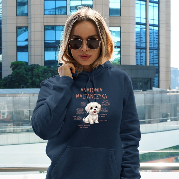 Anatomia maltańczyka - damska bluza na prezent