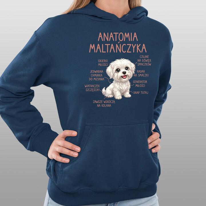 Anatomia maltańczyka - damska bluza na prezent