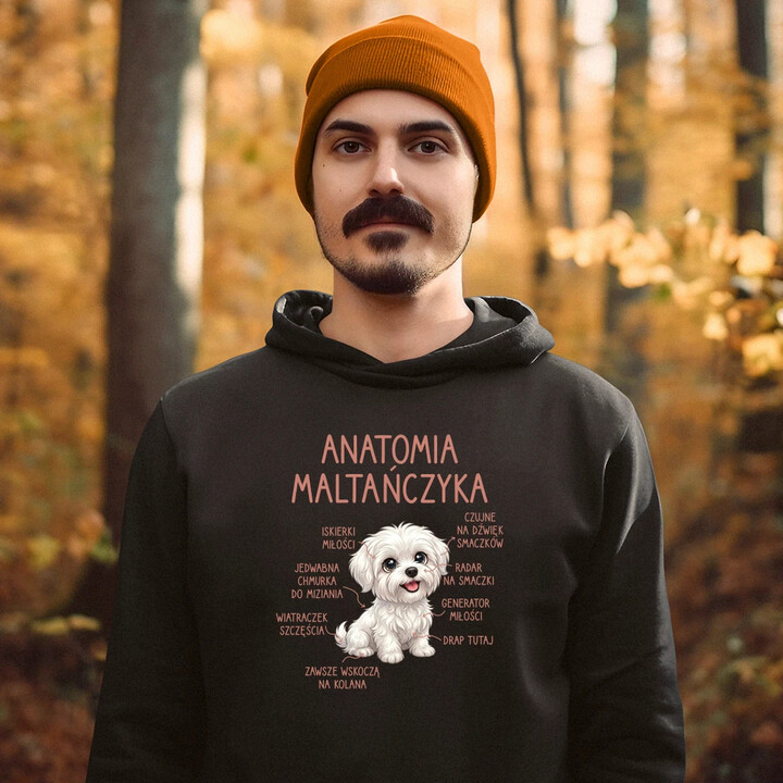 Anatomia maltańczyka - męska bluza na prezent