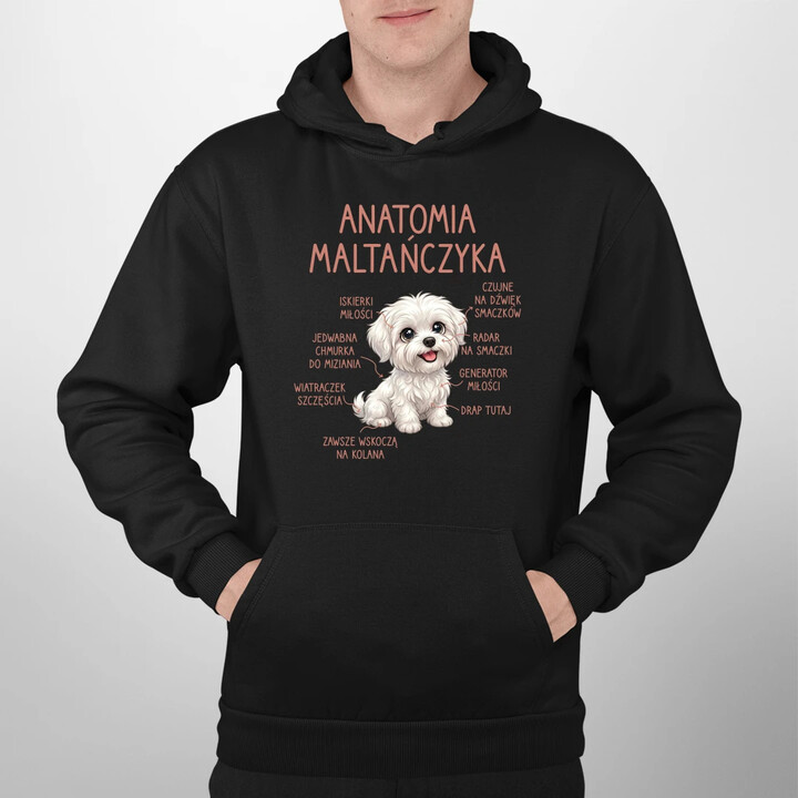 Anatomia maltańczyka - męska bluza na prezent