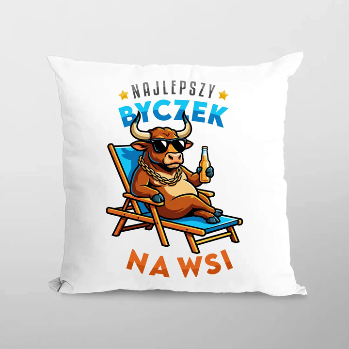 Najlepszy byczek na wsi - poduszka na prezent