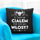Z takim ciałem po co mi włosy? - czarna poduszka na prezent