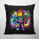 Kolorowe six seven - 67 - wersja dla dziewczynki - inspirowane Roblox - czarna poduszka na prezent