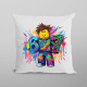 Kolorowe six seven - 67 - inspirowane Roblox - poduszka na prezent