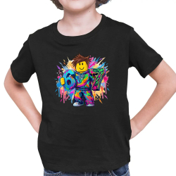 Kolorowe six seven - 67 - inspirowane Roblox - dziecięca koszulka na prezent