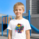 Kolorowe six seven - 67 - inspirowane Roblox - dziecięca koszulka na prezent