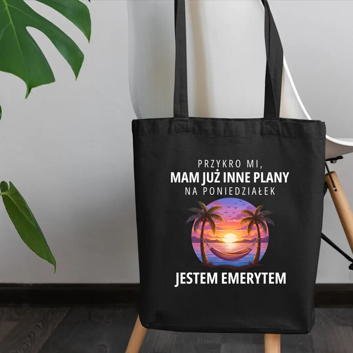 Mam już inne plany na poniedziałek - emeryt - torba na prezent