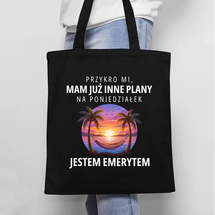 Mam już inne plany na poniedziałek - emeryt - torba na prezent