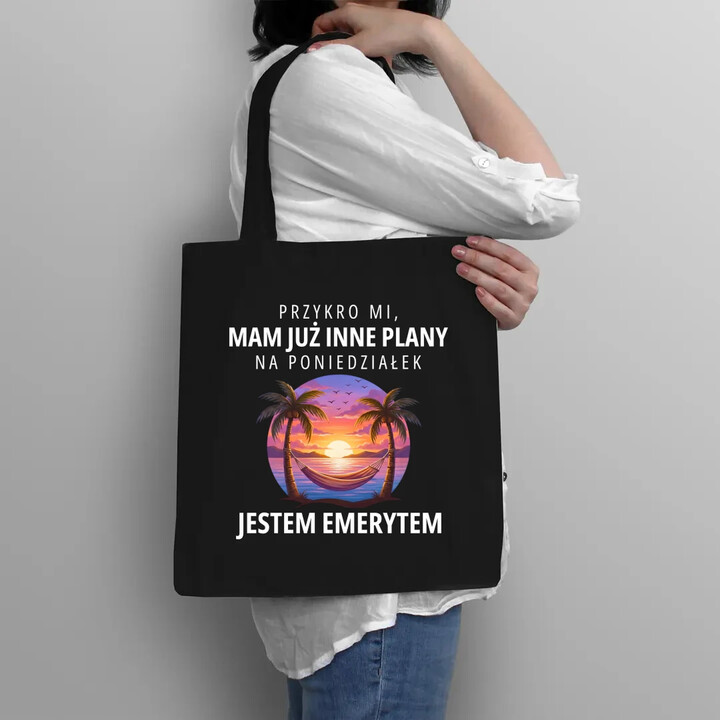 Mam już inne plany na poniedziałek - emeryt - torba na prezent
