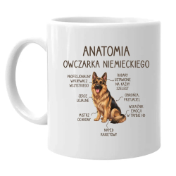 Anatomia owczarka niemieckiego v2 - kubek na prezent