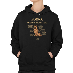 Anatomia owczarka niemieckiego v2 - damska bluza na prezent