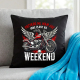 Mam już inne plany na weekend - motocykl - czarna poduszka na prezent
