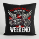 Mam już inne plany na weekend - motocykl - czarna poduszka na prezent