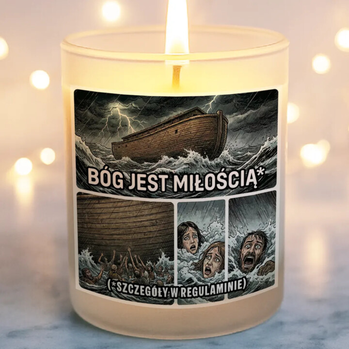 Bóg jest miłością* (szczegóły w regulaminie) - świeczka zapachowa na prezent