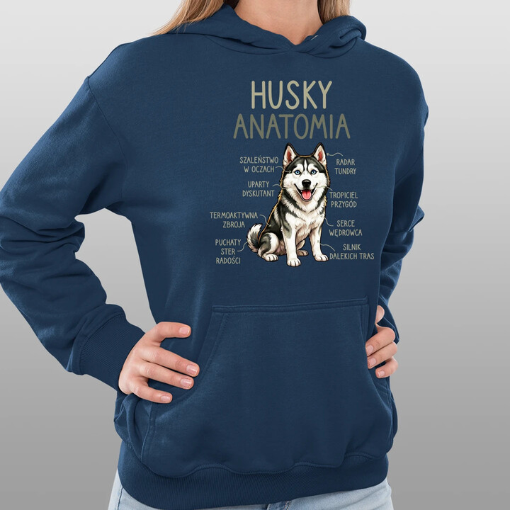 Husky anatomia - damska bluza na prezent