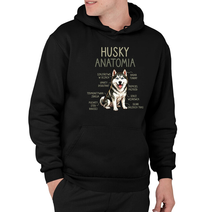 Husky anatomia - męska bluza na prezent