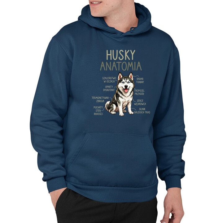 Husky anatomia - męska bluza na prezent