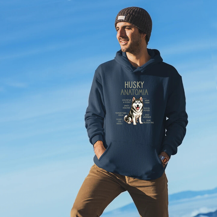 Husky anatomia - męska bluza na prezent