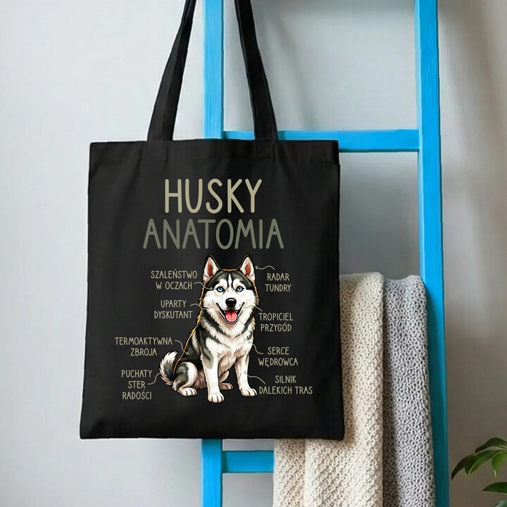 Husky anatomia - torba na prezent