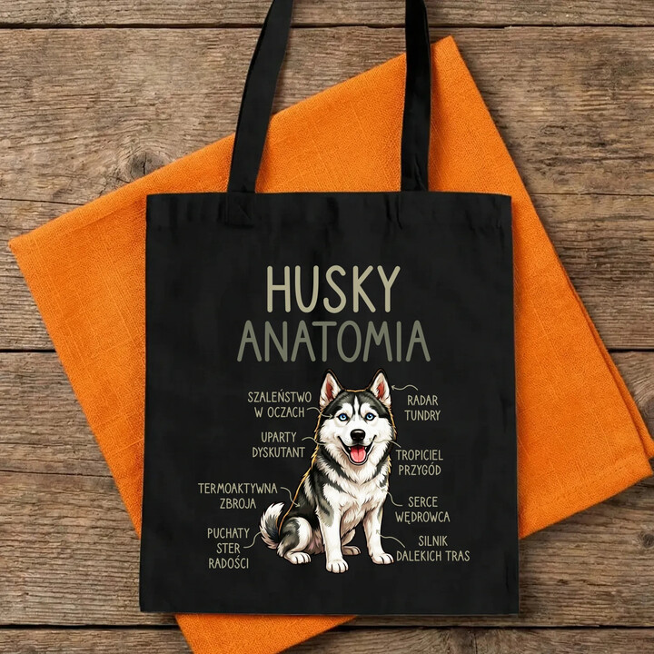 Husky anatomia - torba na prezent