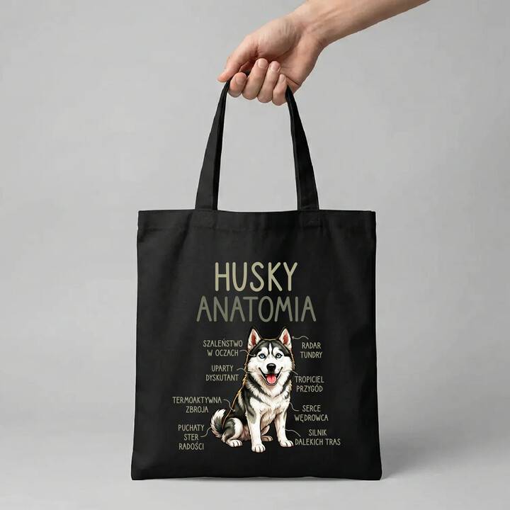 Husky anatomia - torba na prezent