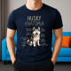 Husky anatomia - męska koszulka na prezent