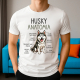 Husky anatomia - męska koszulka na prezent