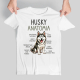 Husky anatomia - męska koszulka na prezent