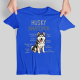 Husky anatomia - męska koszulka na prezent