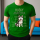 Husky anatomia - męska koszulka na prezent