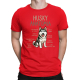 Husky anatomia - męska koszulka na prezent