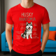 Husky anatomia - męska koszulka na prezent