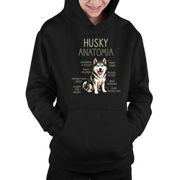 Husky anatomia - dziecięca bluza na prezent