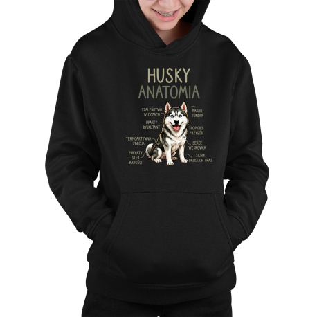 Husky anatomia - dziecięca bluza na prezent