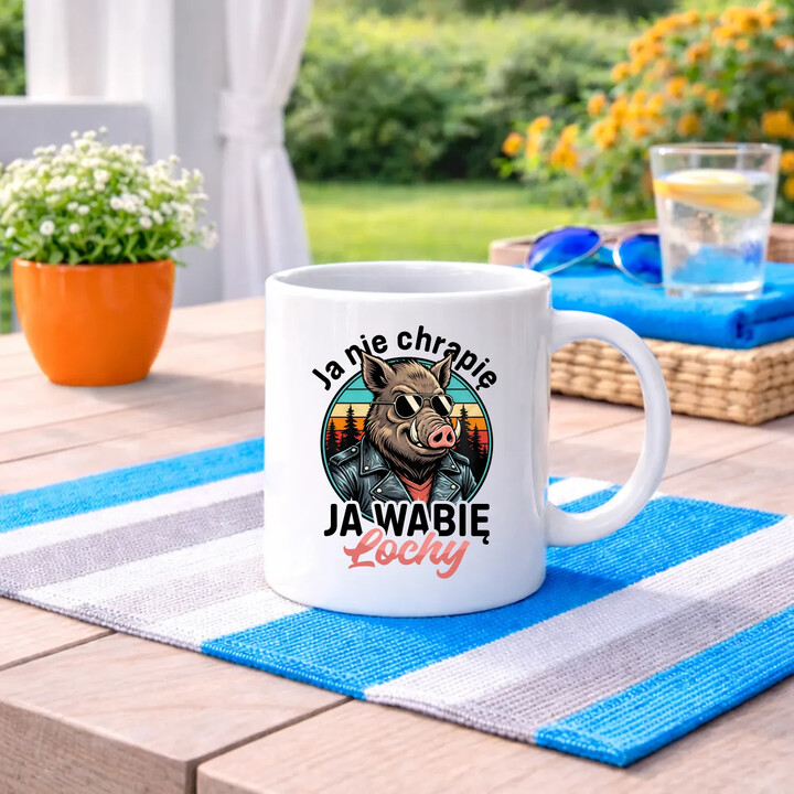 Ja nie chrapię, ja wabię lochy - kubek na prezent