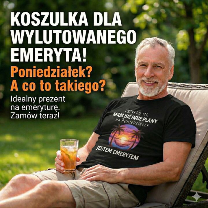 Mam już inne plany na poniedziałek - emeryt - męska koszulka na prezent