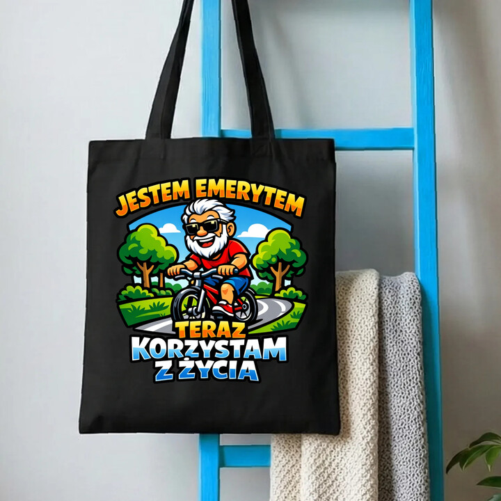 Jestem emerytem - teraz korzystam z życia - torba na prezent