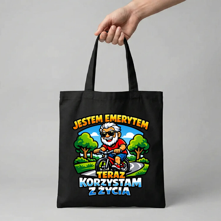 Jestem emerytem - teraz korzystam z życia - torba na prezent